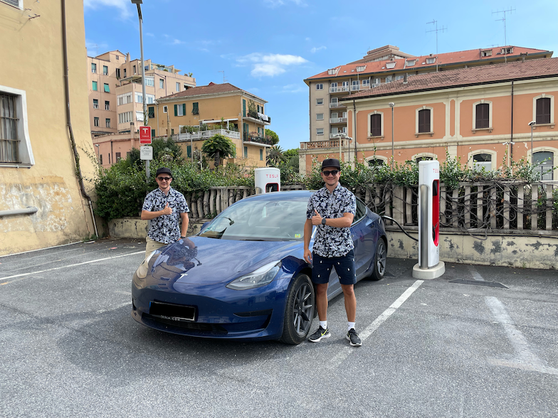 Tesla Supercharger in Imperia